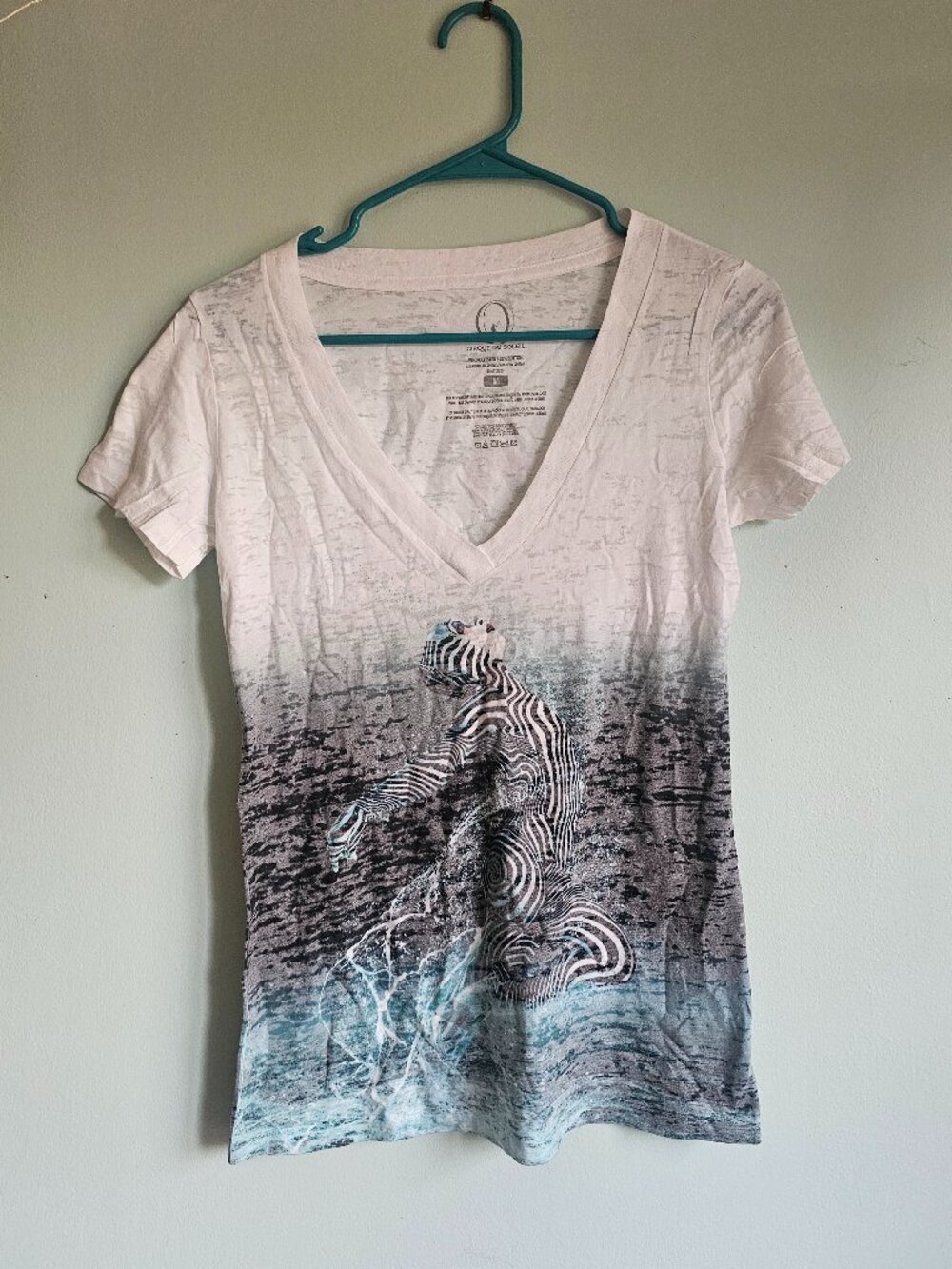 Cirque du Soleil 'O' Zebra Woman Abstract Shirt Size M